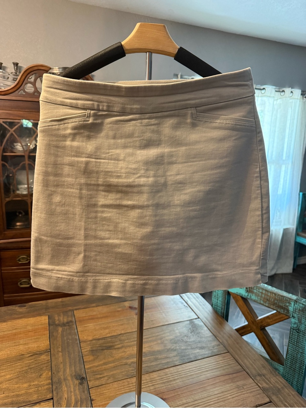 croft & barrow Neutral Beige Mini Skirt